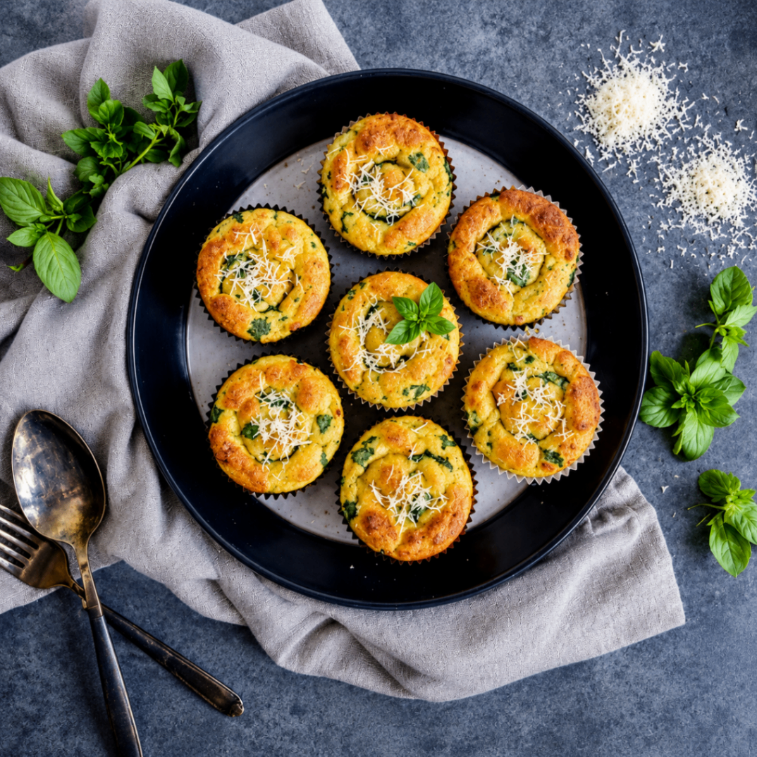 MUFFINS DE CALABACIN Y ALBAHACA